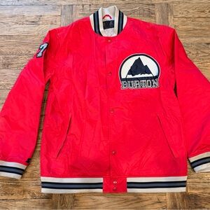 Burton x Starter Varsity Jacket XL | DRYRIDE Red Snowboard Coat